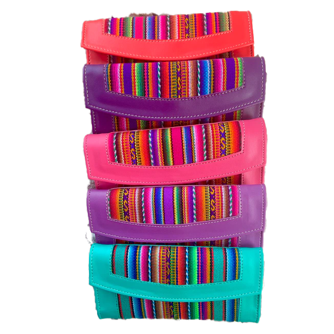 Serape and Leather Wallet