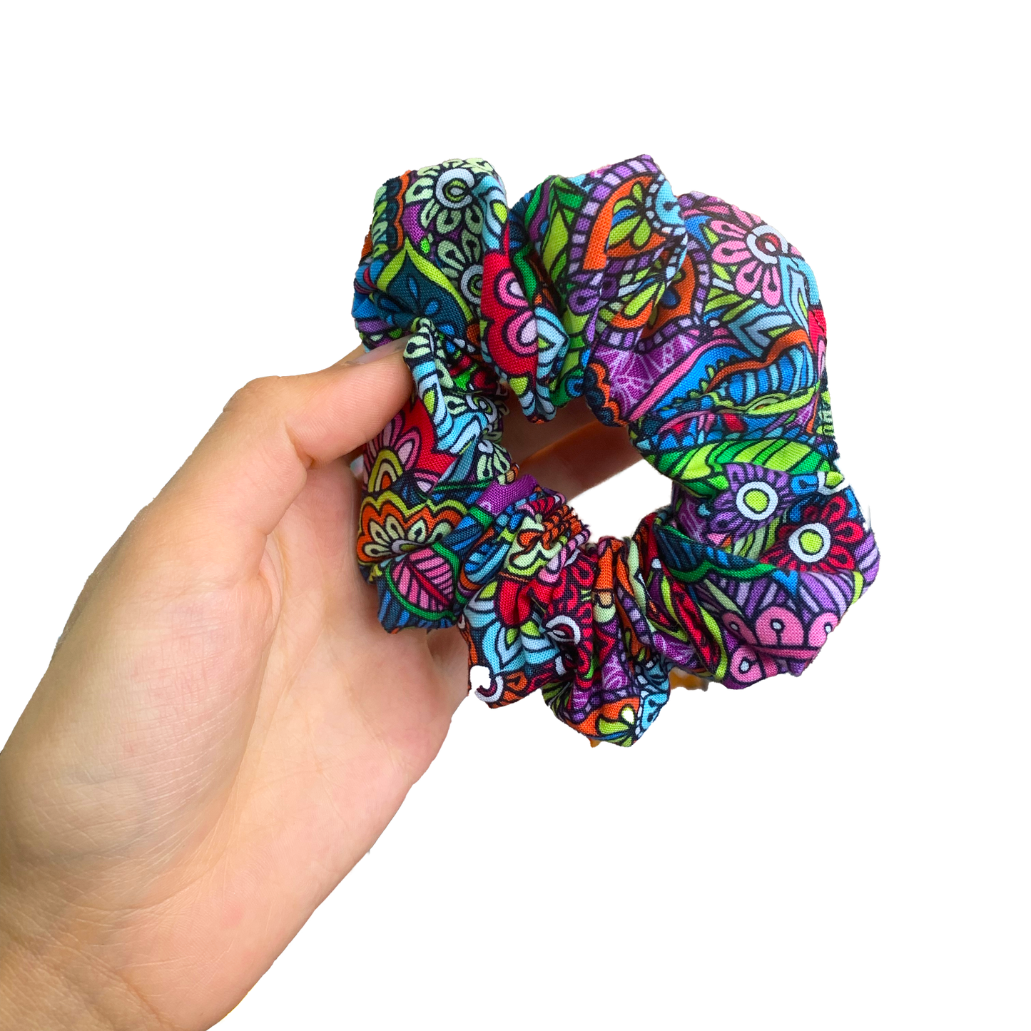 Groovy Florals Handmade Scrunchy