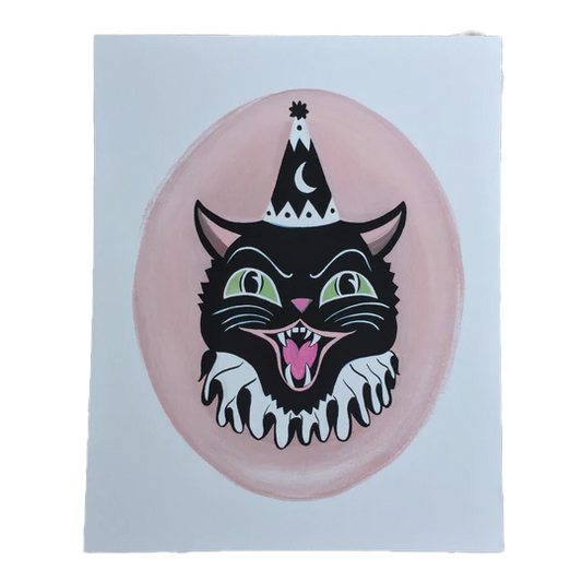 Pink Circus Cat Print