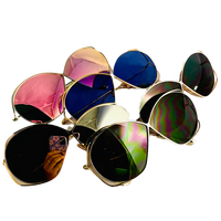 Metal Frame Teardrop Sunglasses