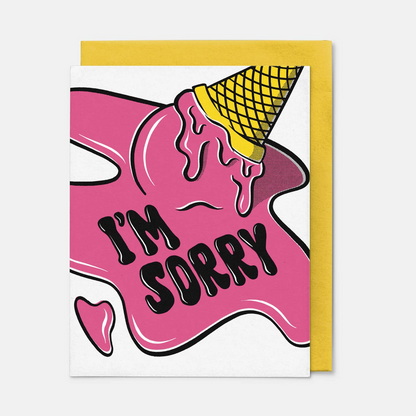 I'm Sorry Melted Ice Cream Apology Card