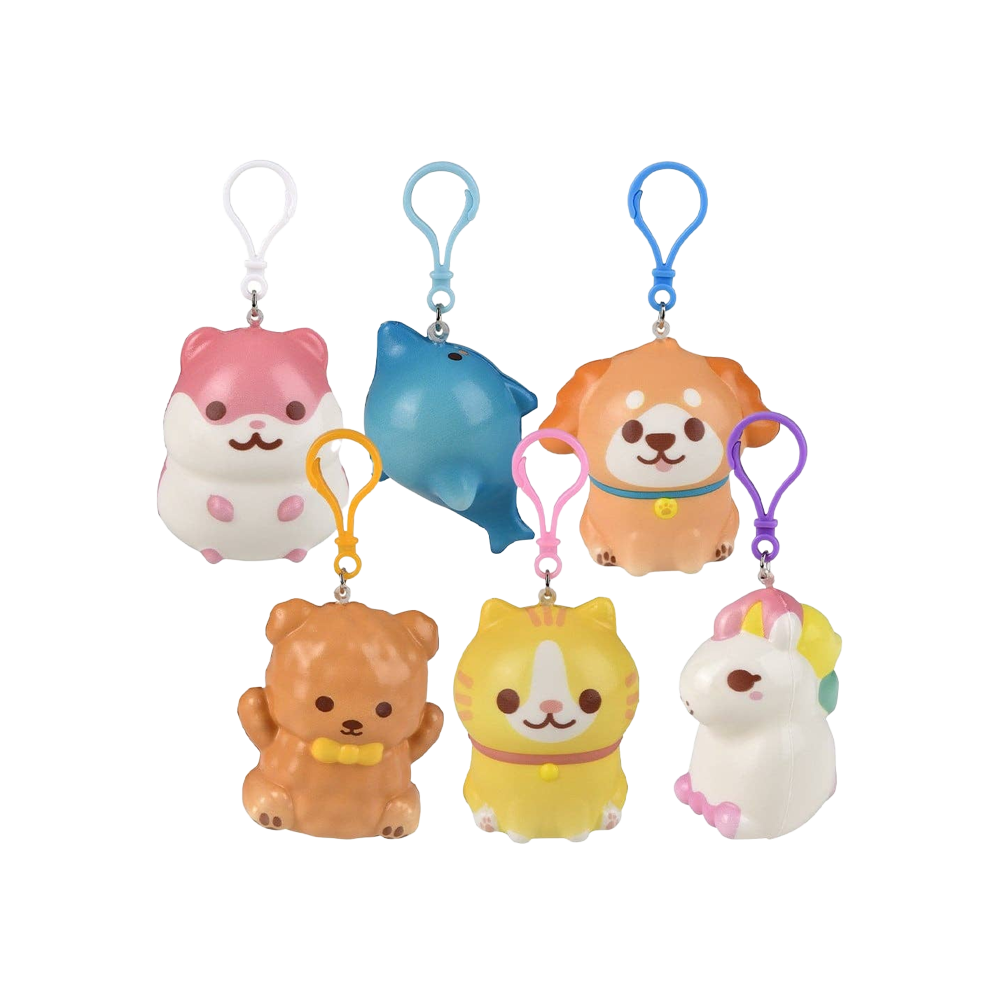 Kawaii Animals Squish Backpack Clip