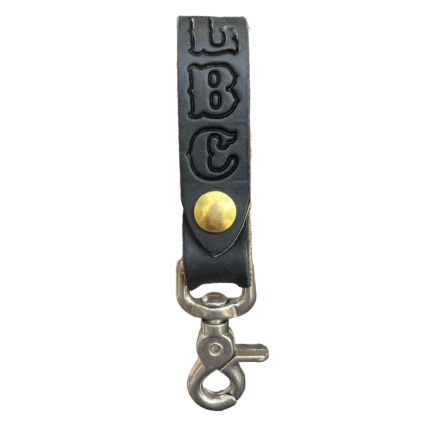 Upcycled Leather LBC Belt Loop Key Ring