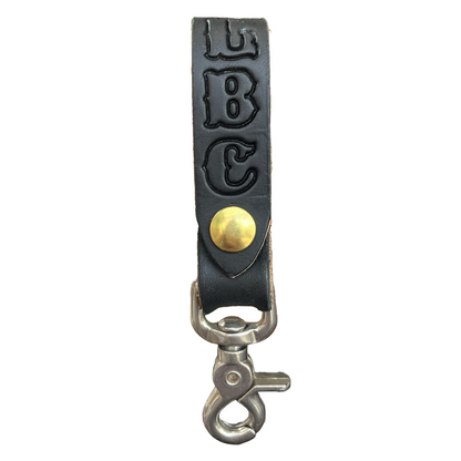 Upcycled Leather LBC Belt Loop Key Ring