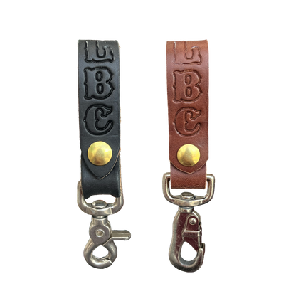 Upcycled Leather LBC Belt Loop Key Ring