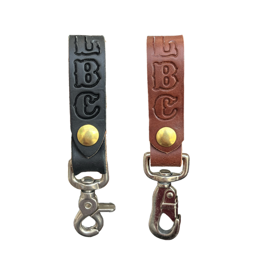 Upcycled Leather LBC Belt Loop Key Ring