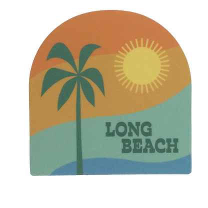 Tropical View Long Beach Sticker