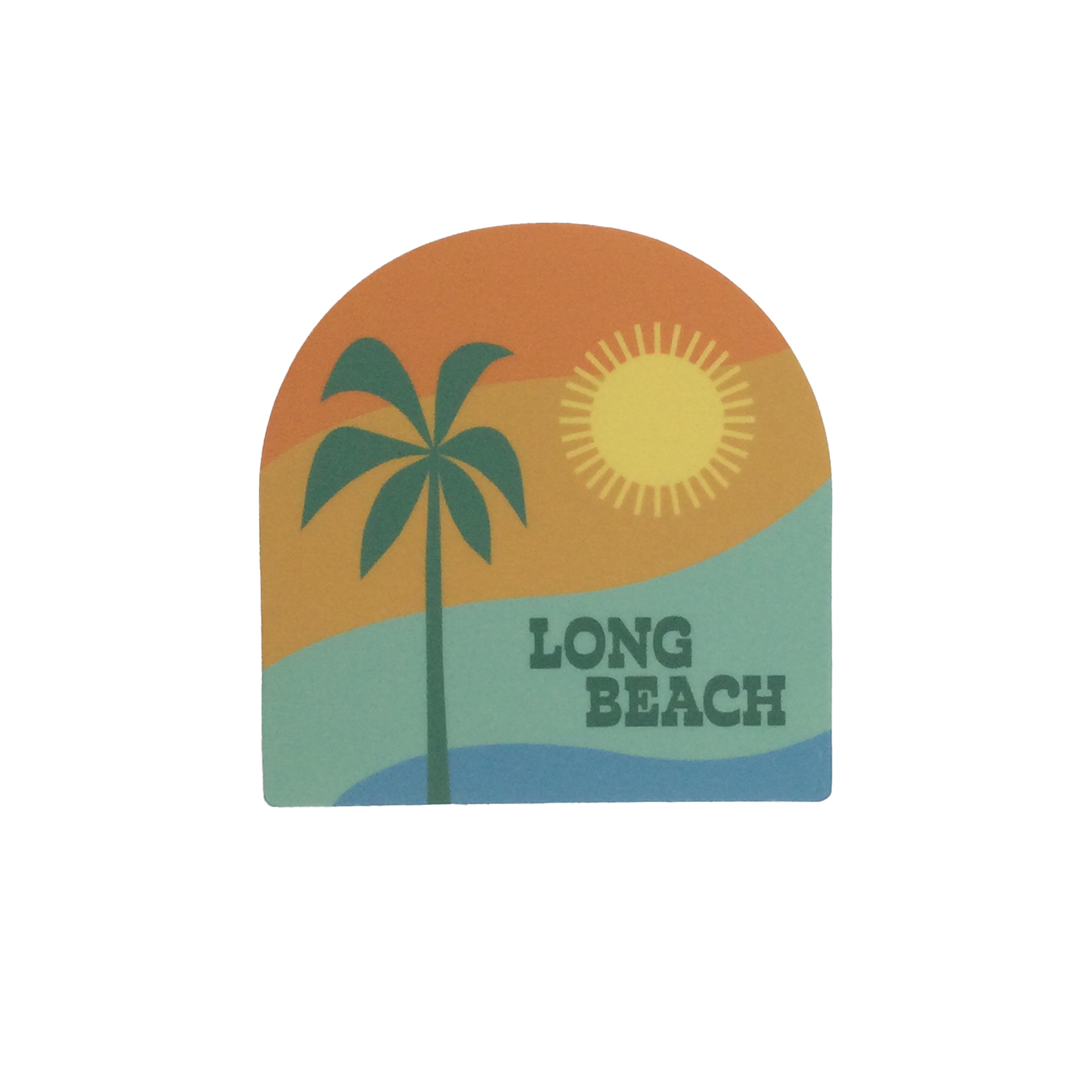 Tropical View Long Beach Sticker