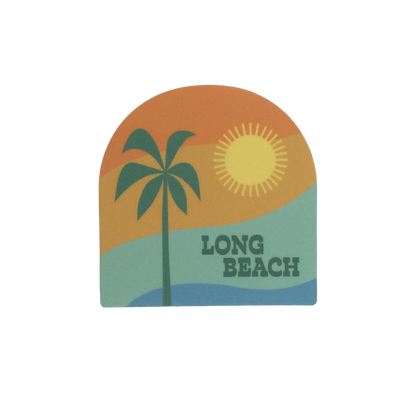Tropical View Long Beach Sticker
