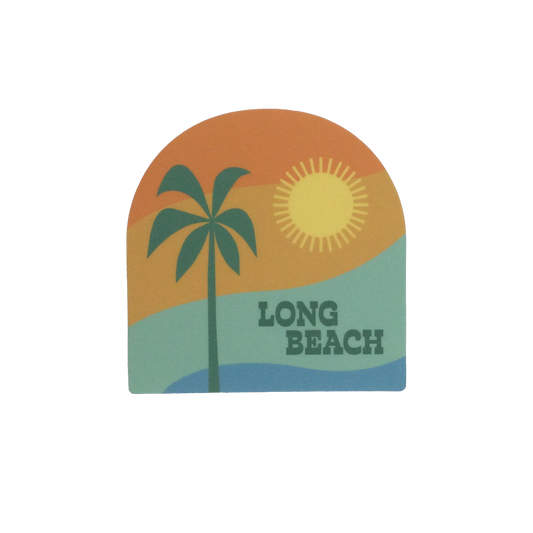 Tropical View Long Beach Sticker