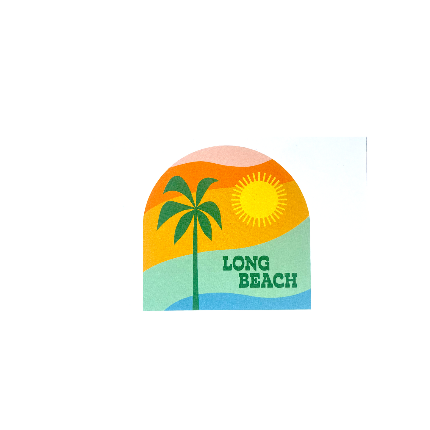 Tropical View Long Beach Postcard