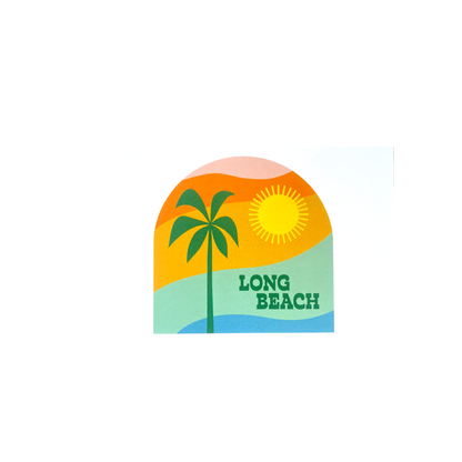 Tropical View Long Beach Postcard