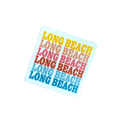 Long Beach Retro Sticker