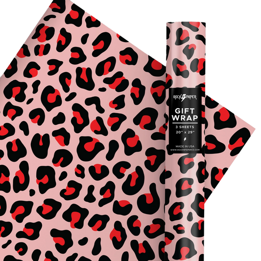 Love Leopard Gift Wrapping Paper