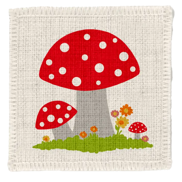 Mushroom Fabric Coaster Set