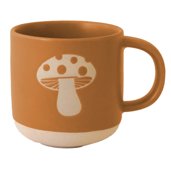 Retro Mushroom Ceramic Mug