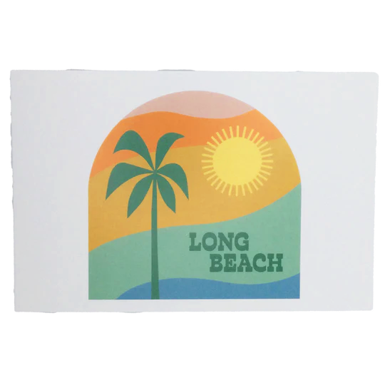 Tropical View Long Beach Postcard