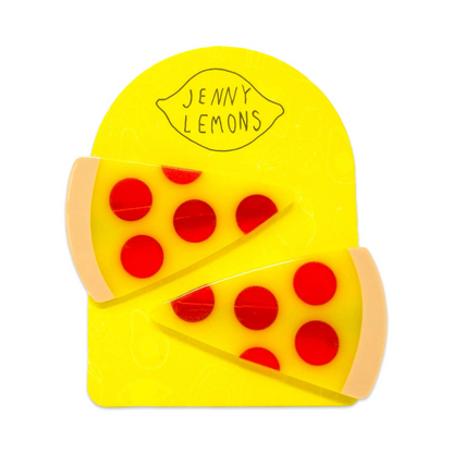 Pizza Alligator Hair Clip Set