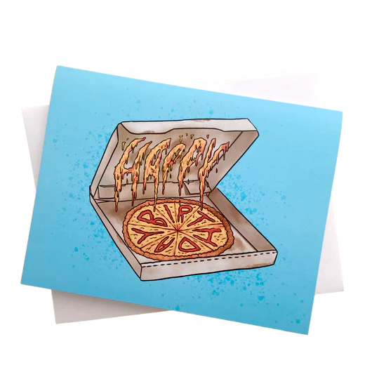 Happy Birthday Pizza Card