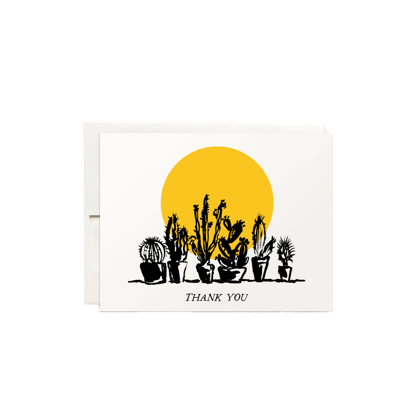 Potted Cactus Thank You Card