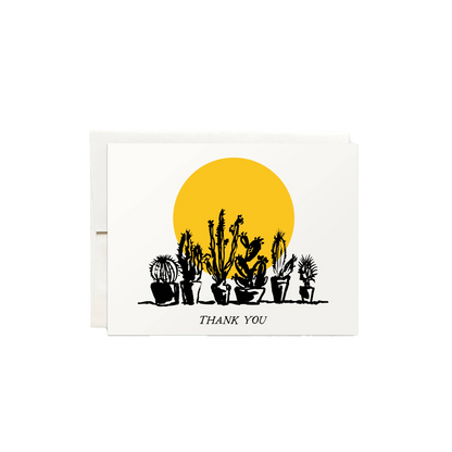 Potted Cactus Thank You Card