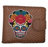Embroidered Sugar Skull Wallet