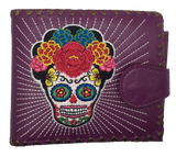 Embroidered Sugar Skull Wallet