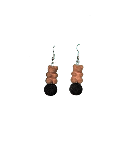 Teddy Bear Dangle Earrings