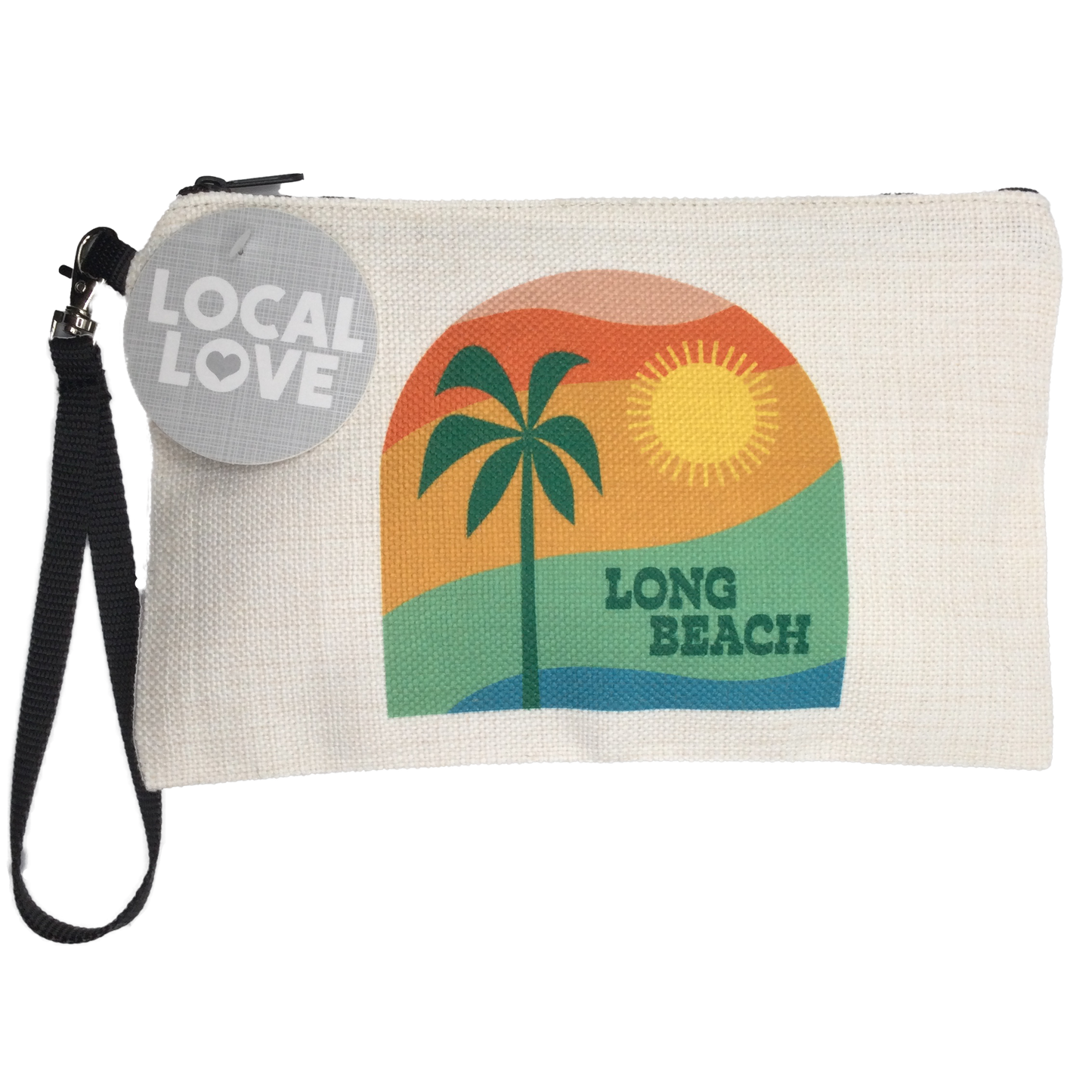 Tropical View Long Beach Zip Pouch