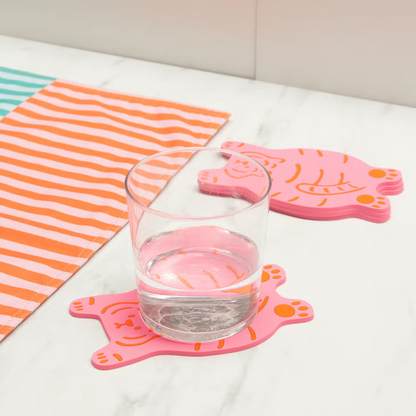 Pink Tiger Coasters (Set of 4)