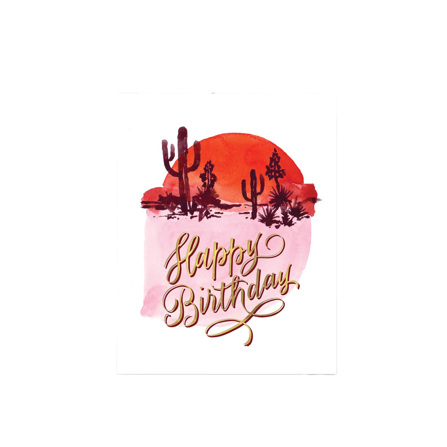 Abstract Cactus Birthday Card