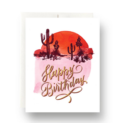 Abstract Cactus Birthday Card