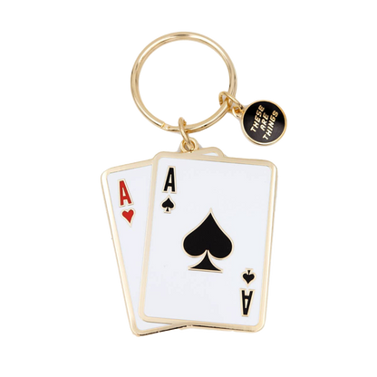 Aces Enamel Keychain