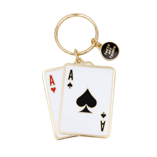 Aces Enamel Keychain