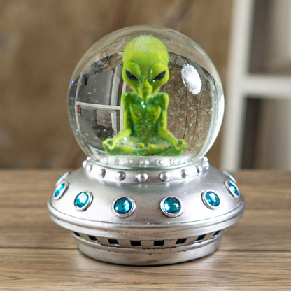 Alien UFO Snow Globe