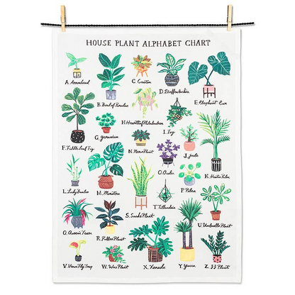 Plant Alphabet Tea Towel