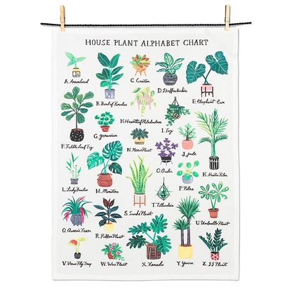 Plant Alphabet Tea Towel