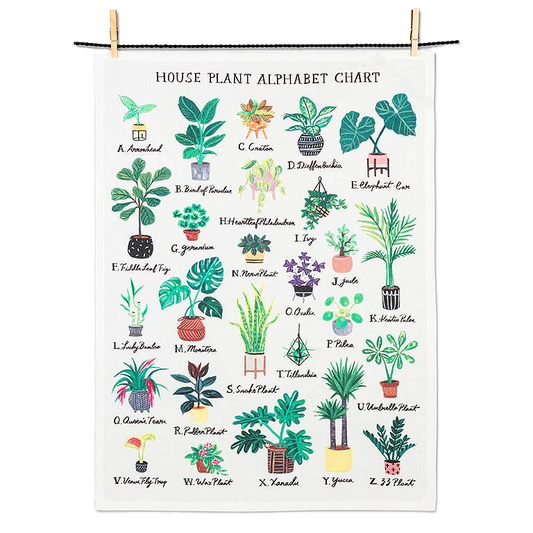 Plant Alphabet Tea Towel