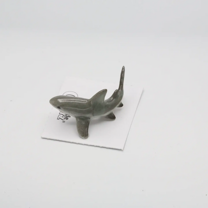 "Ambush" Great White Shark Porcelain Miniature