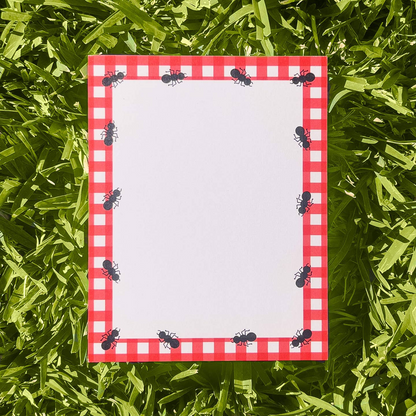 Ants Picnic Gingham Mini Notepad