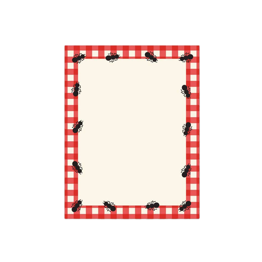 Ants Picnic Gingham Mini Notepad