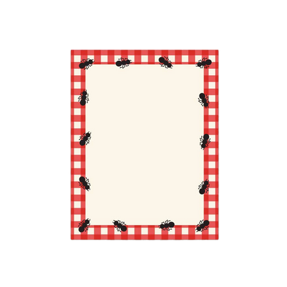 Ants Picnic Gingham Mini Notepad
