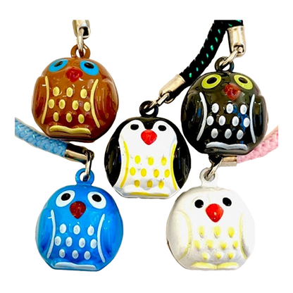Assorted Owl Bell Keychains