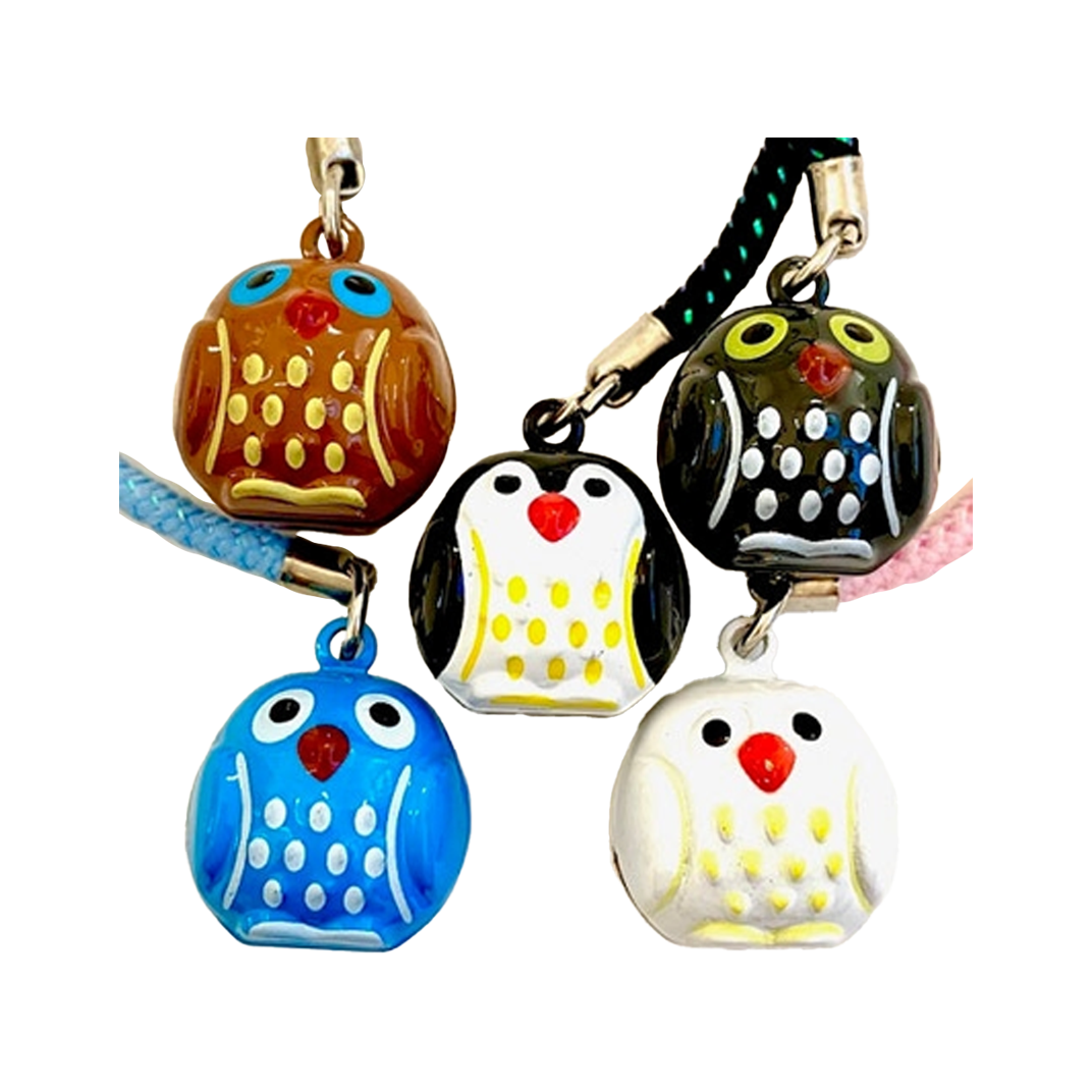 Assorted Owl Bell Keychains