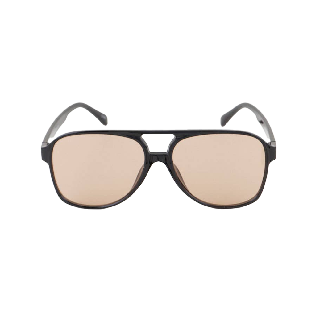 Bright Straight Cut Aviator Sunglasses
