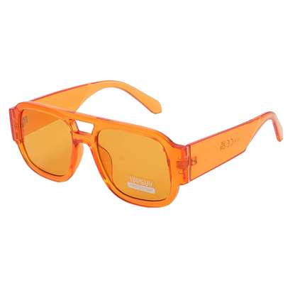 Bright Summer Straight Aviator Sunglasses