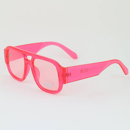 Bright Summer Straight Aviator Sunglasses