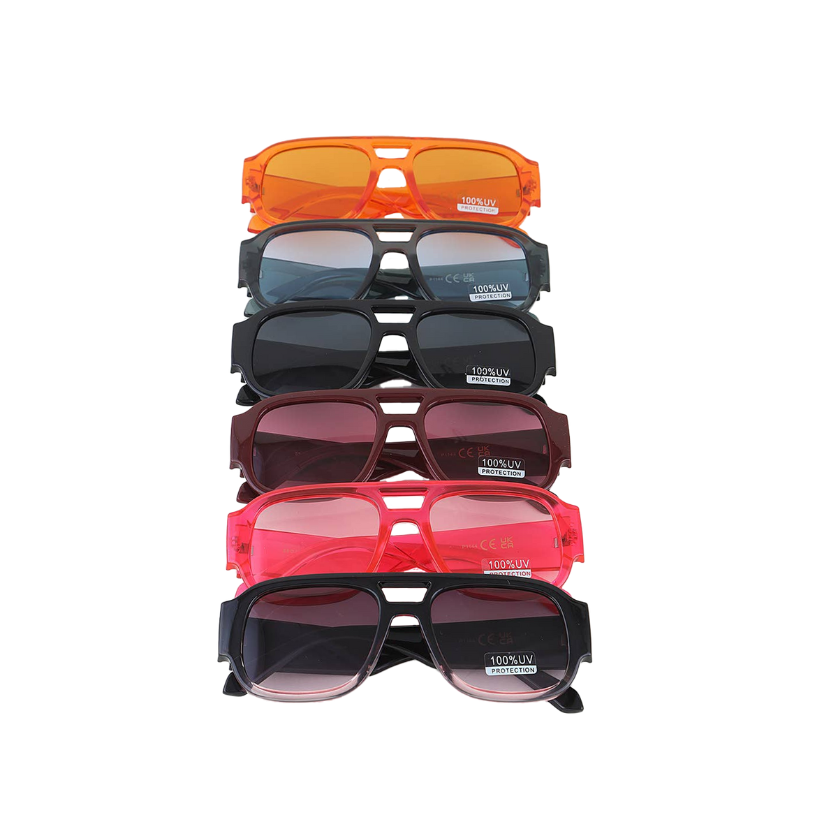 Bright Summer Straight Aviator Sunglasses