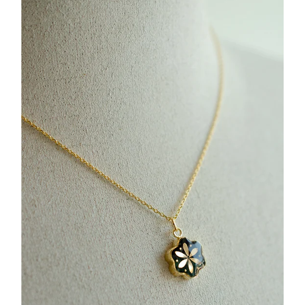 Amazonite Gemstone Flower Necklace