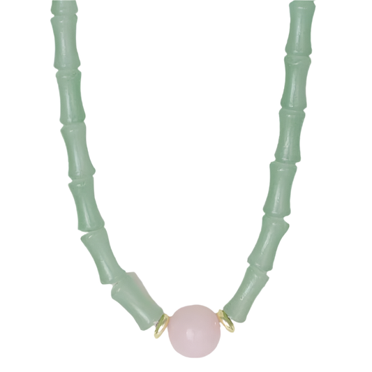 Stone Bamboo Quartz Necklace